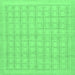 Square Machine Washable Solid Emerald Green Modern Area Rugs, wshabs1336emgrn