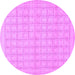 Round Solid Purple Modern Rug, abs1336pur