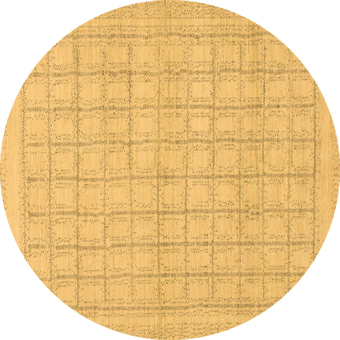Round Solid Brown Modern Rug, abs1336brn