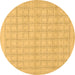 Round Solid Brown Modern Rug, abs1336brn