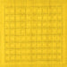 Square Machine Washable Solid Yellow Modern Rug, wshabs1336yw