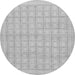 Round Solid Gray Modern Rug, abs1336gry