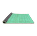 Sideview of Solid Turquoise Modern Rug, abs1336turq