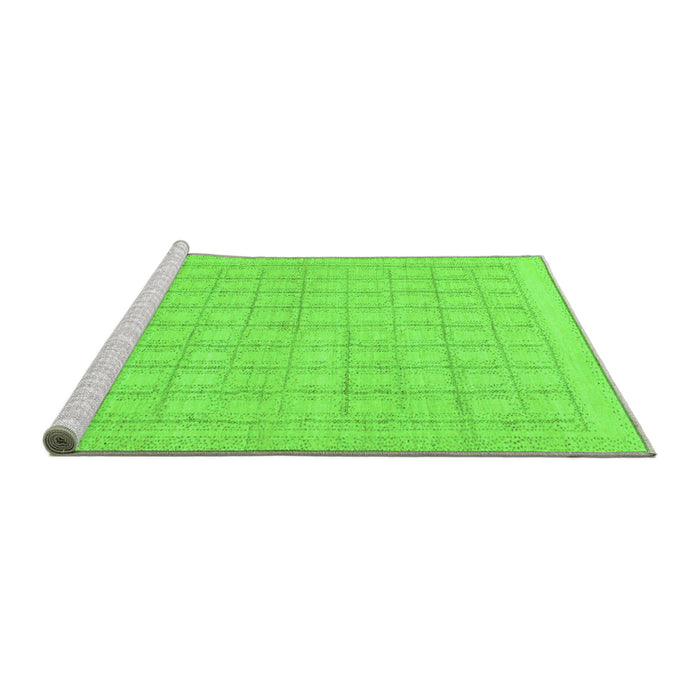 Sideview of Machine Washable Solid Green Modern Area Rugs, wshabs1336grn