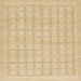 Square Abstract Yellow Solid Rug, abs1336