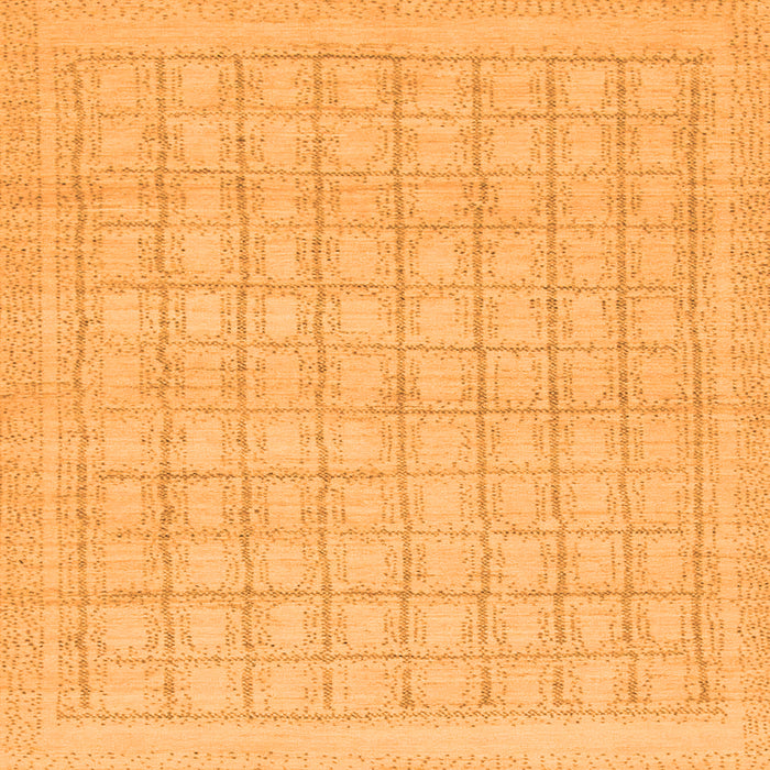 Square Solid Orange Modern Rug, abs1336org