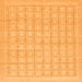 Square Solid Orange Modern Rug, abs1336org