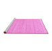 Sideview of Machine Washable Solid Pink Modern Rug, wshabs1336pnk