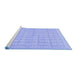 Sideview of Machine Washable Solid Blue Modern Rug, wshabs1336blu