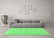 Machine Washable Solid Emerald Green Modern Area Rugs in a Living Room,, wshabs1336emgrn