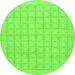 Round Solid Green Modern Rug, abs1336grn