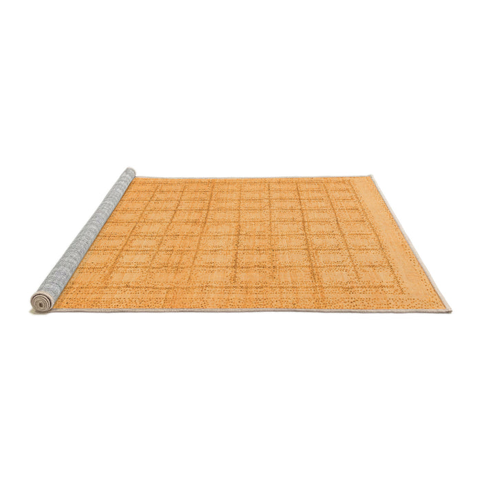 Sideview of Machine Washable Solid Orange Modern Area Rugs, wshabs1336org