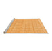 Sideview of Machine Washable Solid Orange Modern Area Rugs, wshabs1336org
