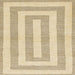 Square Abstract Brown Gold Solid Rug, abs1337