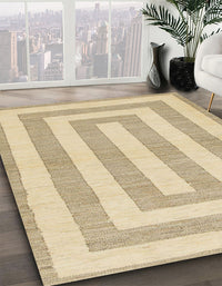 Abstract Brown Gold Solid Rug, abs1337