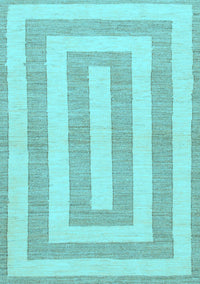 Solid Light Blue Modern Rug, abs1337lblu