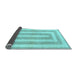 Sideview of Solid Light Blue Modern Rug, abs1337lblu