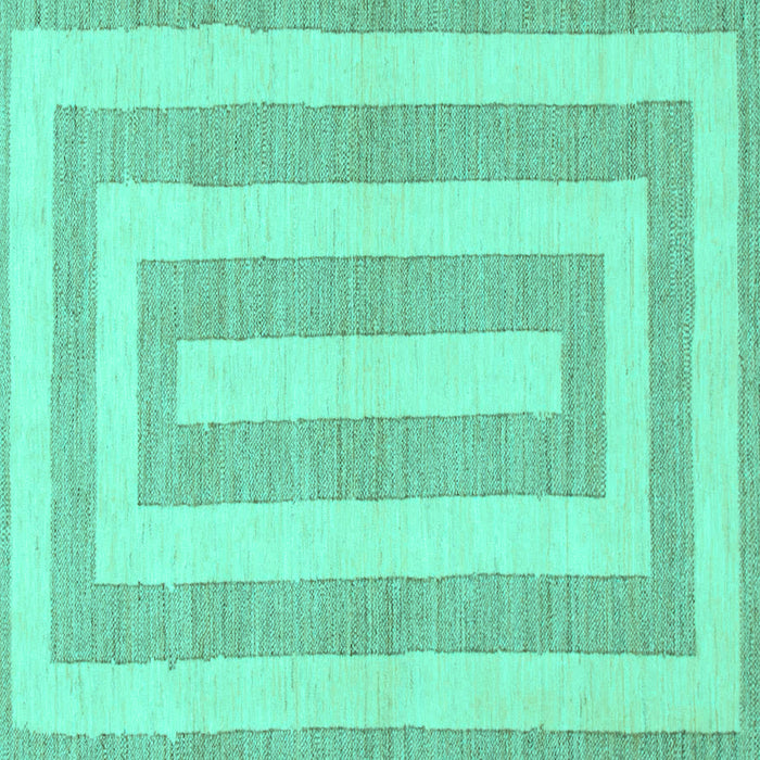 Square Machine Washable Solid Turquoise Modern Area Rugs, wshabs1337turq