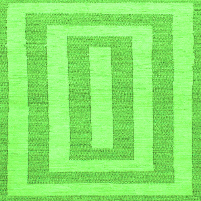 Square Machine Washable Solid Green Modern Area Rugs, wshabs1337grn