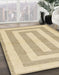 Machine Washable Abstract Brown Gold Rug in a Family Room, wshabs1337