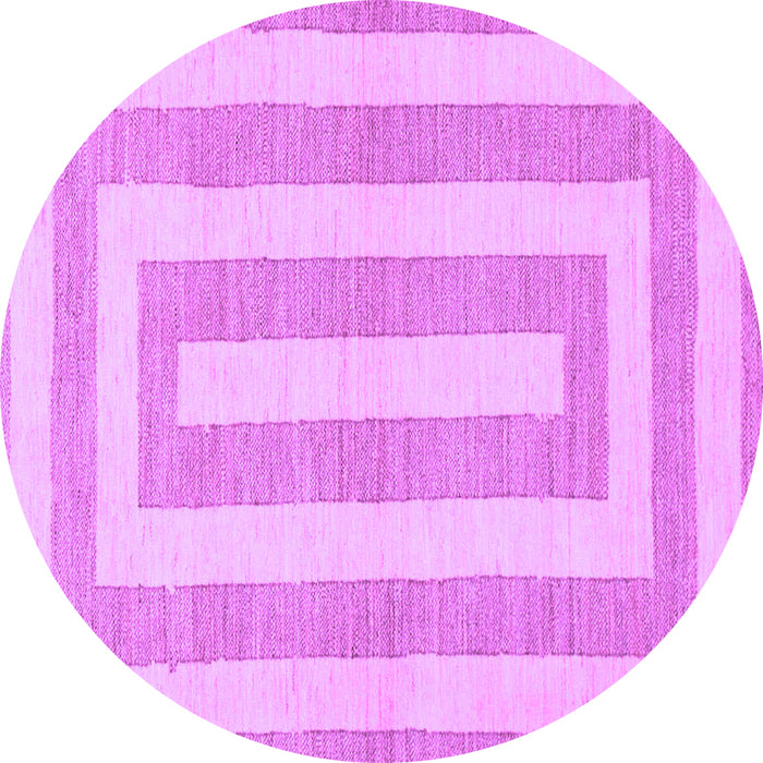 Round Solid Purple Modern Rug, abs1337pur