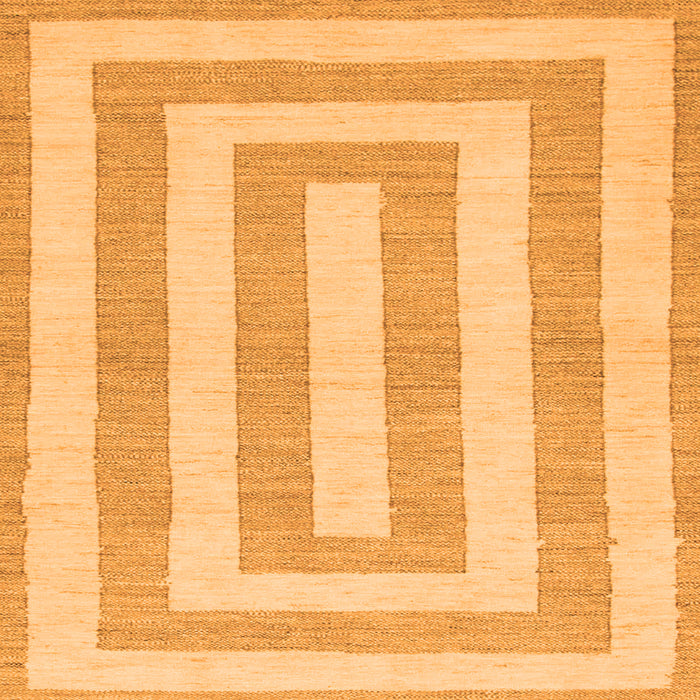 Square Solid Orange Modern Rug, abs1337org