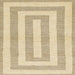 Square Machine Washable Abstract Brown Gold Rug, wshabs1337