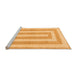 Sideview of Machine Washable Solid Orange Modern Area Rugs, wshabs1337org