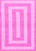 Machine Washable Solid Pink Modern Rug, wshabs1337pnk