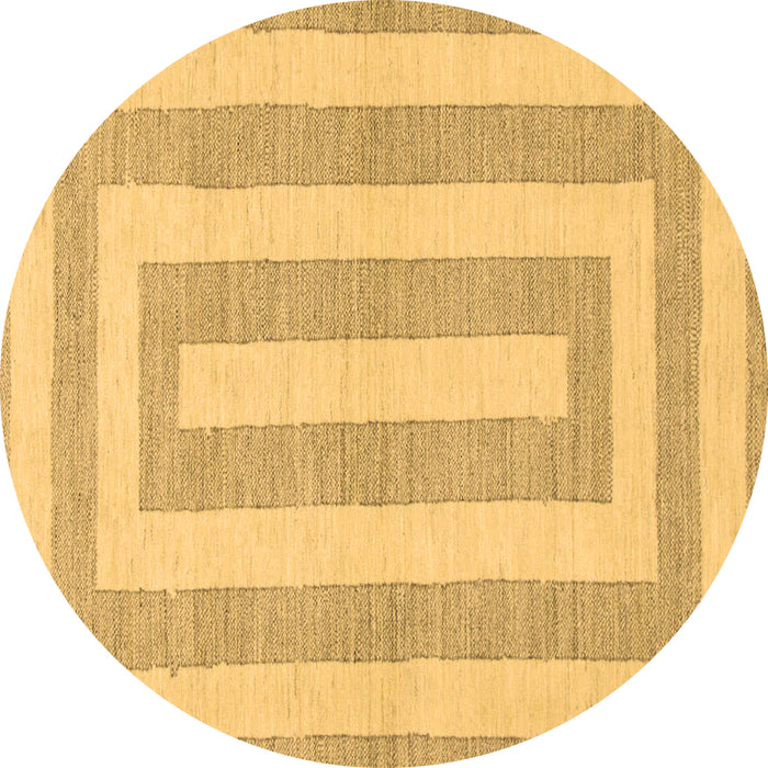 Round Solid Brown Modern Rug, abs1337brn