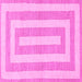 Square Solid Pink Modern Rug, abs1337pnk