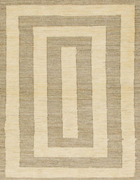 Machine Washable Abstract Brown Gold Rug, wshabs1337
