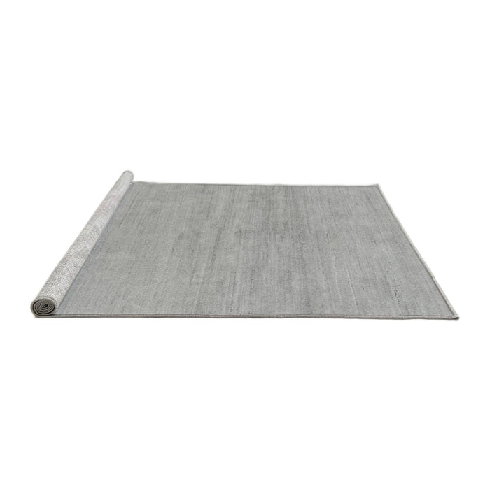 Sideview of Machine Washable Solid Gray Modern Rug, wshabs1338gry