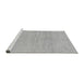 Sideview of Machine Washable Solid Gray Modern Rug, wshabs1338gry