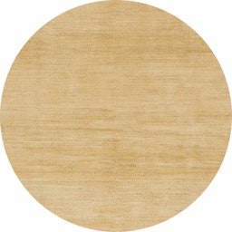 Round Abstract Orange Solid Rug, abs1338