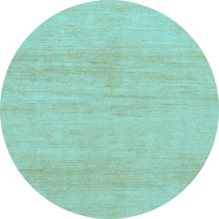 Round Machine Washable Solid Light Blue Modern Rug, wshabs1338lblu