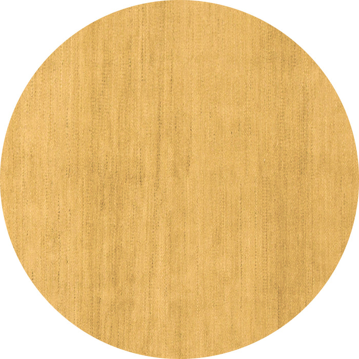 Round Machine Washable Solid Brown Modern Rug, wshabs1338brn