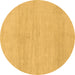 Round Machine Washable Solid Brown Modern Rug, wshabs1338brn