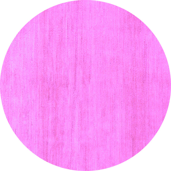 Round Solid Purple Modern Rug, abs1338pur