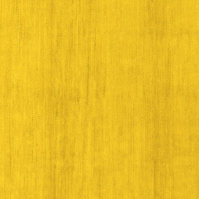 Square Machine Washable Solid Yellow Modern Rug, wshabs1338yw
