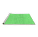 Sideview of Machine Washable Solid Emerald Green Modern Area Rugs, wshabs1338emgrn