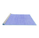 Sideview of Machine Washable Solid Blue Modern Rug, wshabs1338blu