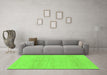 Machine Washable Solid Green Modern Area Rugs in a Living Room,, wshabs1338grn