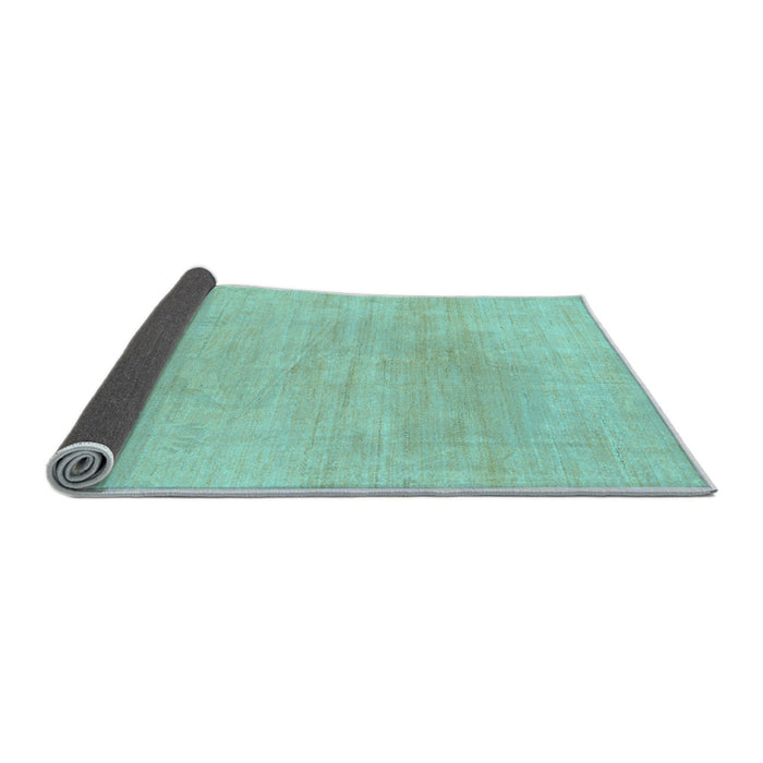 Sideview of Solid Light Blue Modern Rug, abs1338lblu