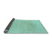 Sideview of Solid Light Blue Modern Rug, abs1338lblu