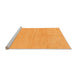 Sideview of Machine Washable Solid Orange Modern Area Rugs, wshabs1338org