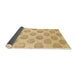 Sideview of Abstract Yellow Solid Rug, abs1339