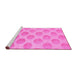 Sideview of Machine Washable Solid Pink Modern Rug, wshabs1339pnk