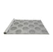 Sideview of Machine Washable Solid Gray Modern Rug, wshabs1339gry