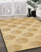 Abstract Yellow Solid Rug in Family Room, abs1339